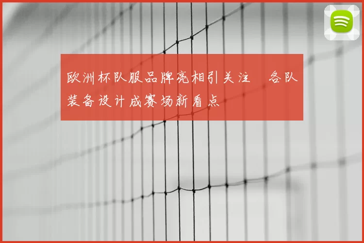 欧洲杯队服品牌亮相引关注　各队装备设计成赛场新看点